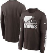 Nike Men's Nike Brown Cleveland Browns Split Local Long Sleeve T-Shirt