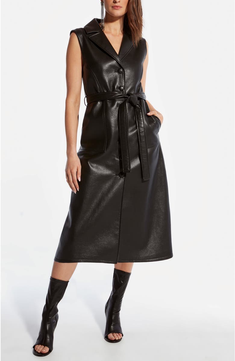 AS by DF Lola Recycled Leather Dress, Main, color, 