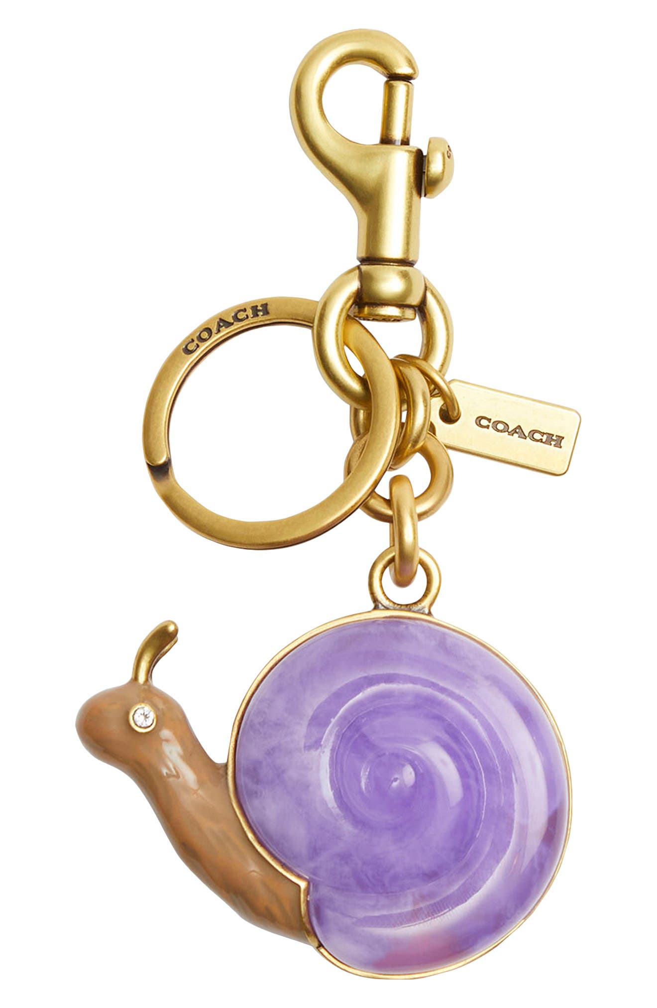 COACH Snail Bag Charm, Main, color, Purple Multi