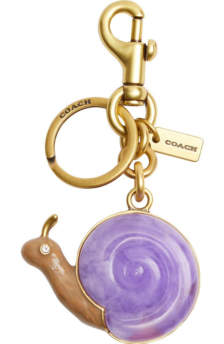 COACH Snail Bag Charm, Main, color, Purple Multi