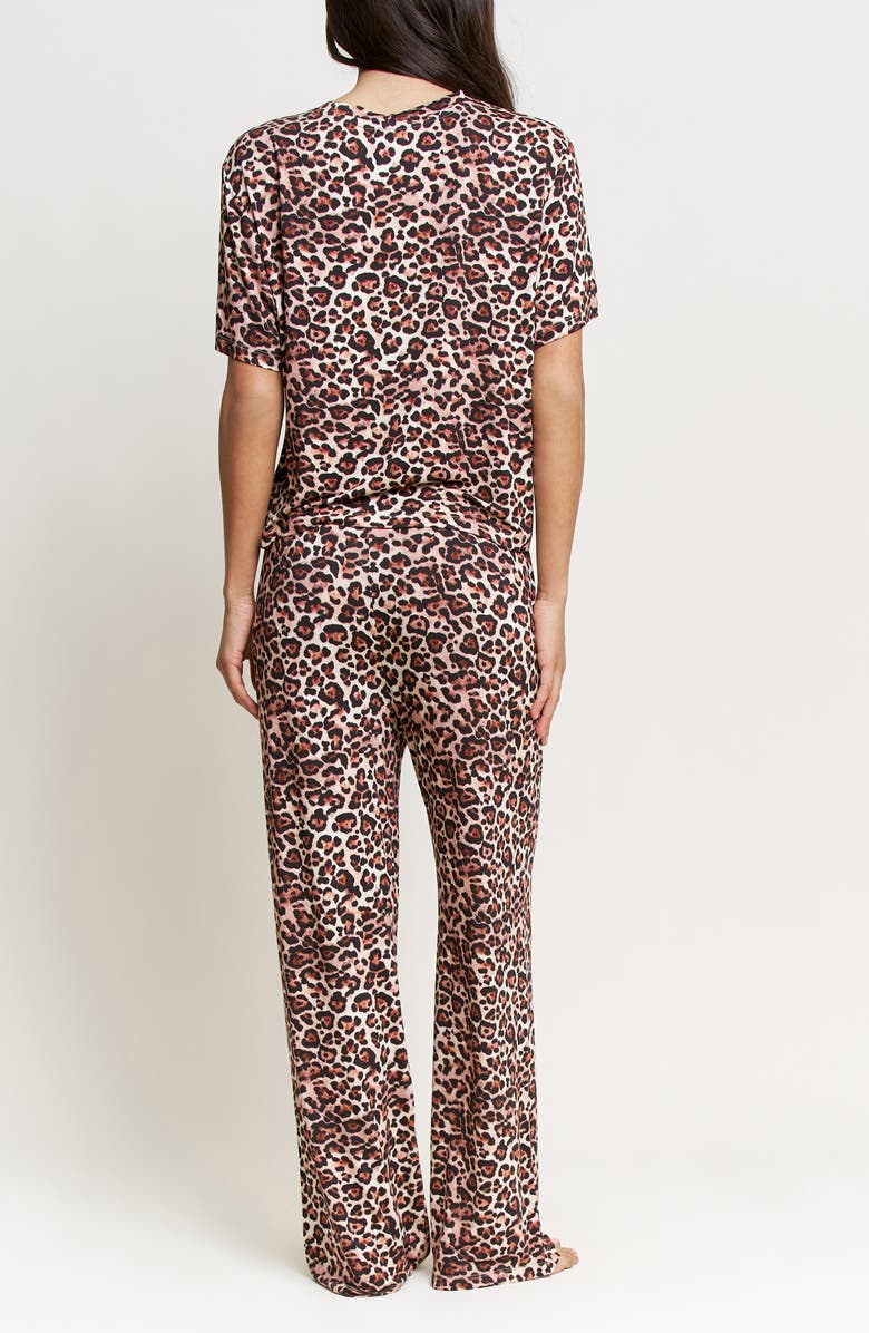 Honeydew All American Pajamas, Alternate, color, Caramel Leopard