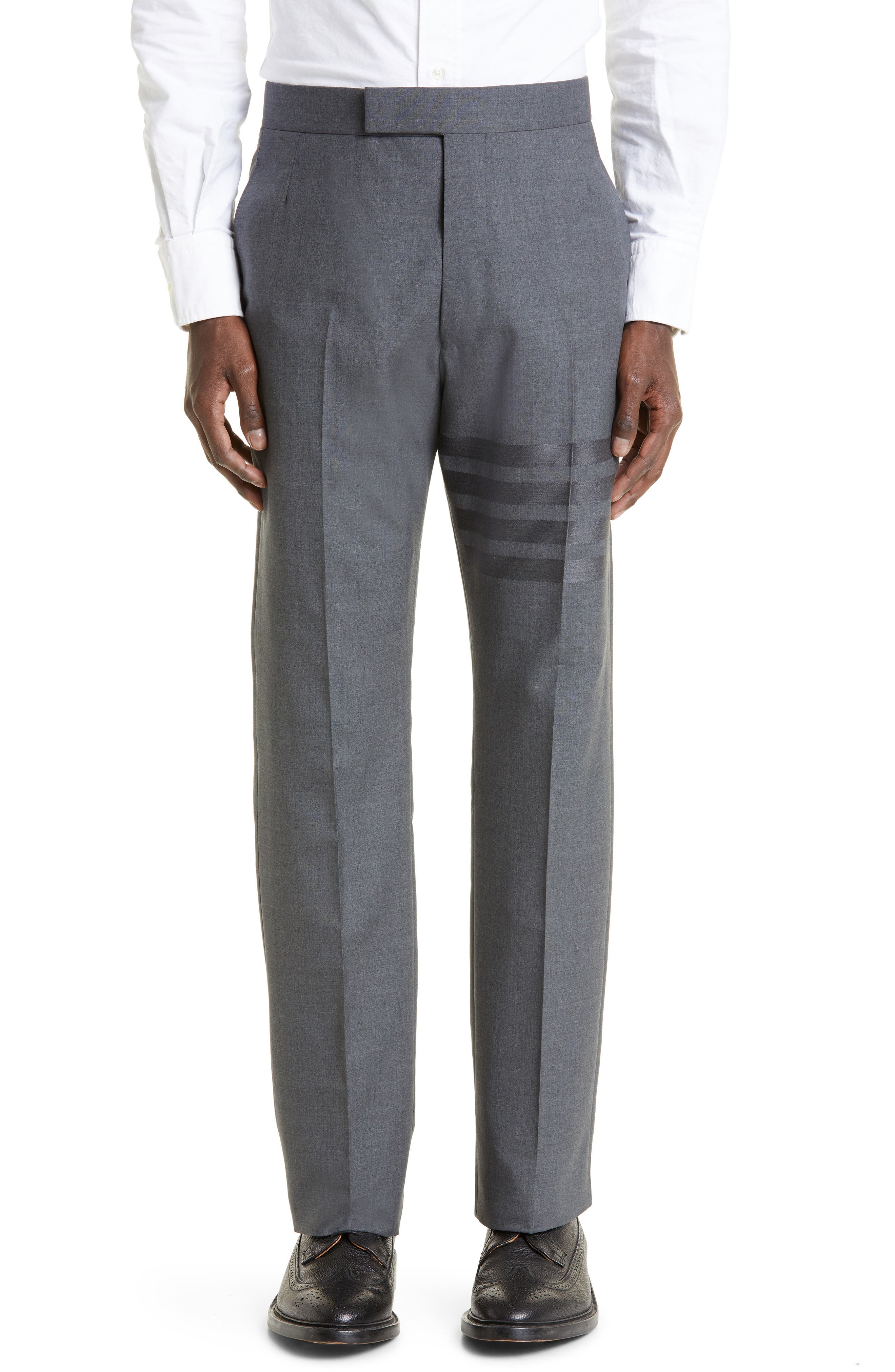4-Bar Melange Wool Pants
