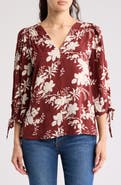 Renee C Jacquard Floral Top
