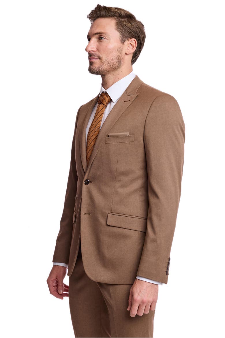Ashton Slim Fit Peak Lapel Suit Jacket, Alternate, color, DARK CAMEL