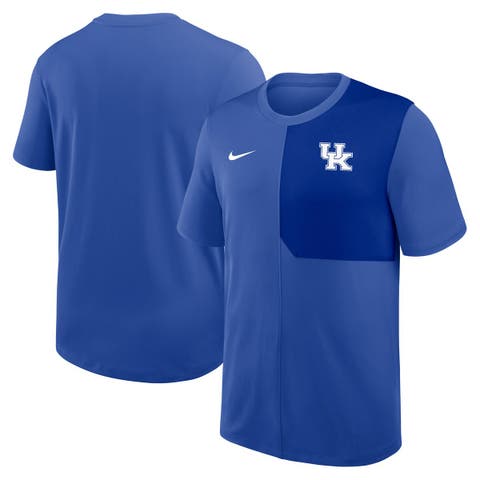Men's Nike Royal Kentucky Wildcats 2025 Sideline UV Performance Coach T-Shirt