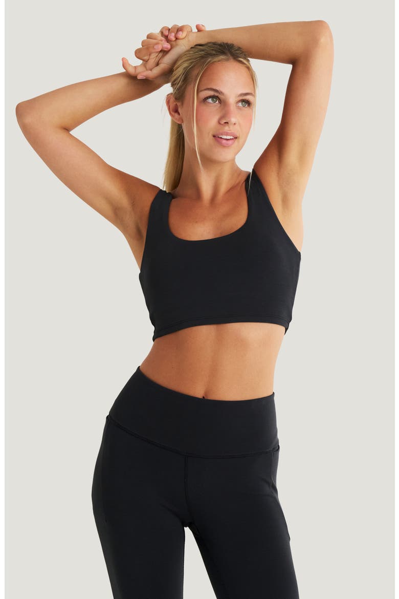 Terraflow Scoop Neck Performance Tank, Alternate, color, BLACK