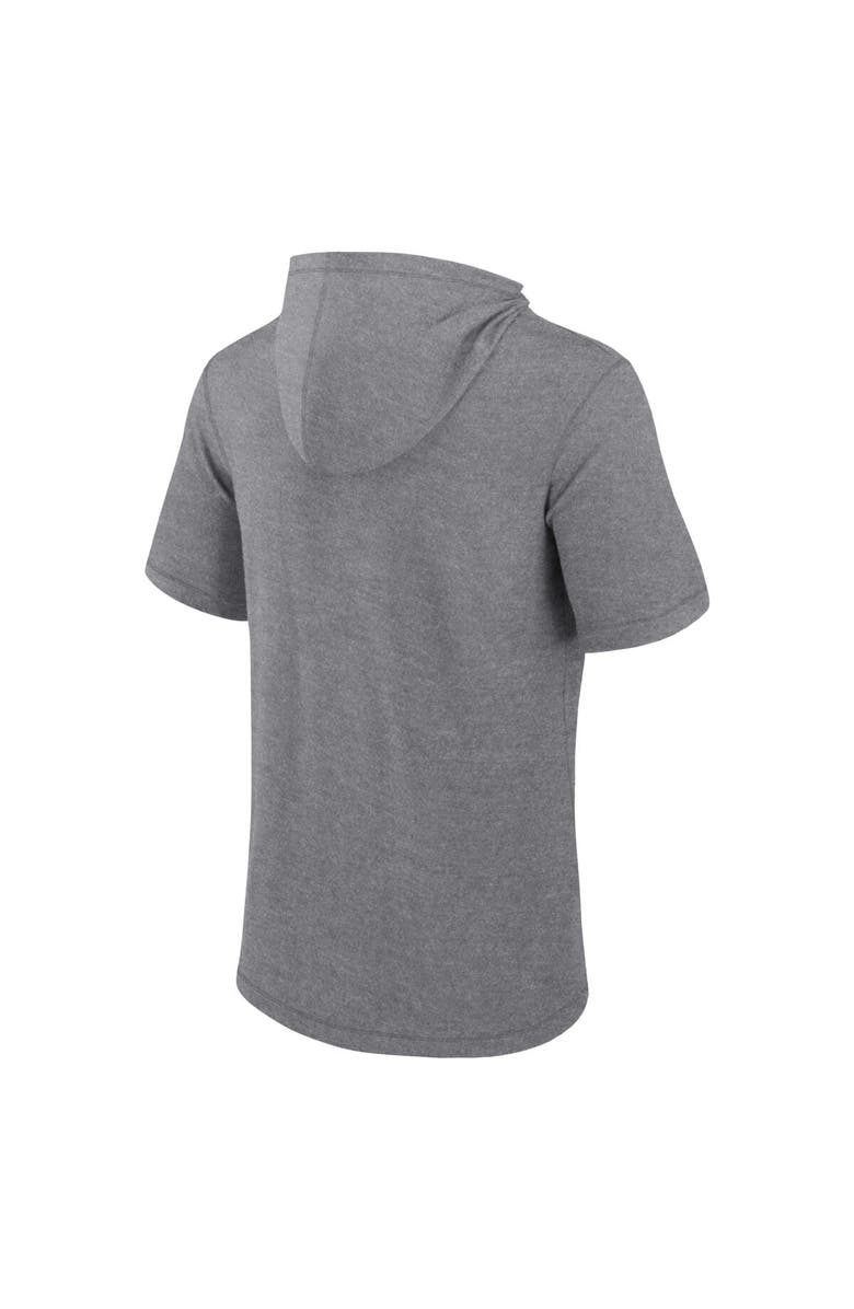 FANATICS Men's Fanatics Heather Gray San Diego Padres Push Short Sleeve Pullover Hoodie, Alternate, color, 