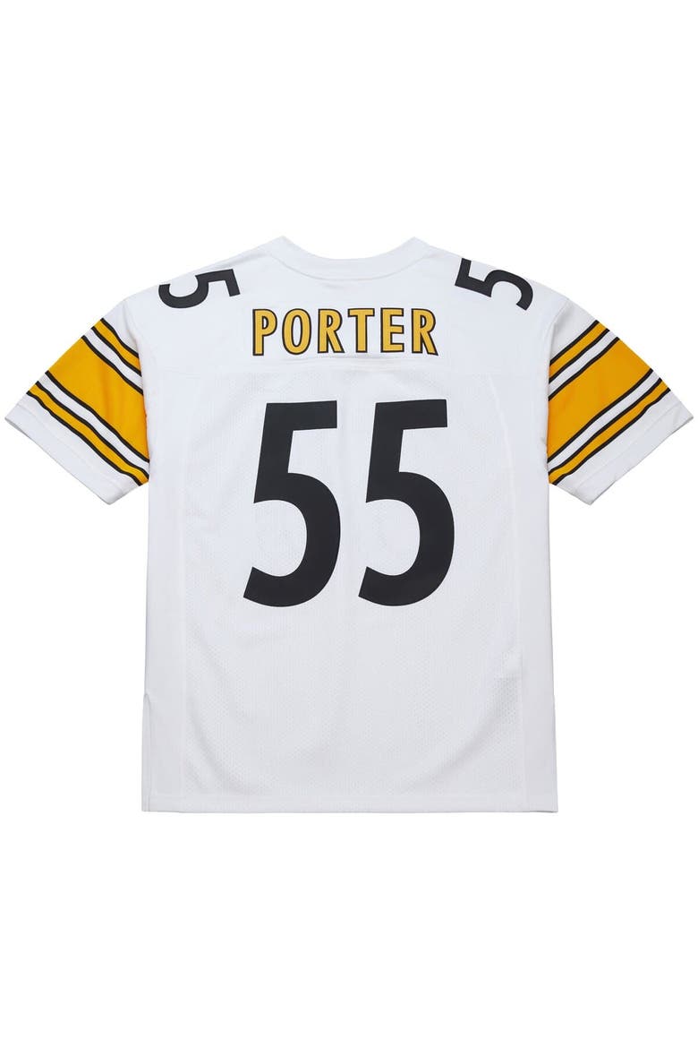 Men's Mitchell & Ness Joey Porter White Pittsburgh Steelers 2005 Authentic Throwback Retired Player Jersey, Alternate, color, White