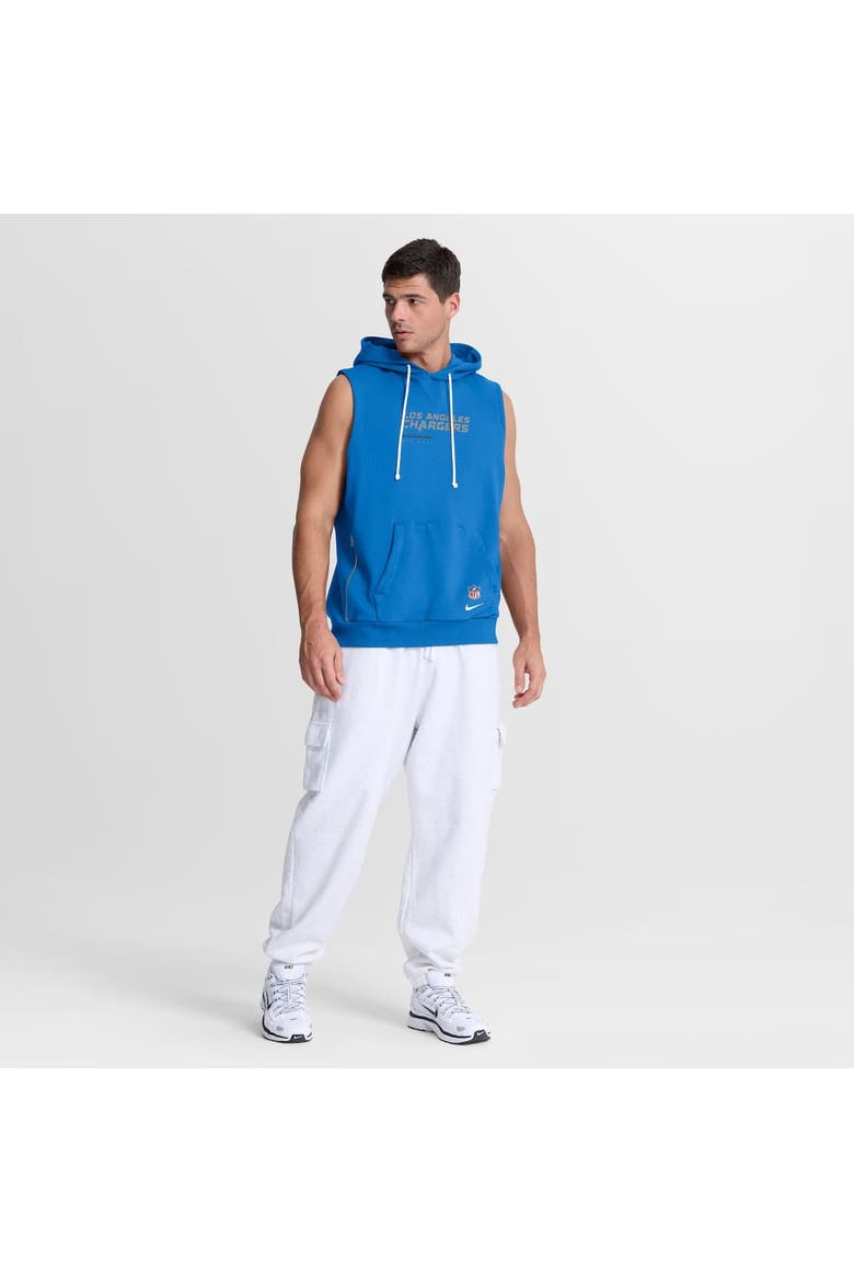 Men's Nike Powder Blue Los Angeles Chargers Sideline Standard Issue Dri-FIT Sleeveless Hoodie, Alternate, color, Powder Blue