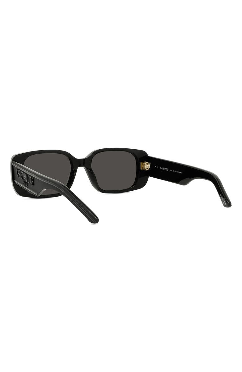 DIOR Wildior S2U 53mm Rectangular Sunglasses, Alternate, color, Black/ Grey