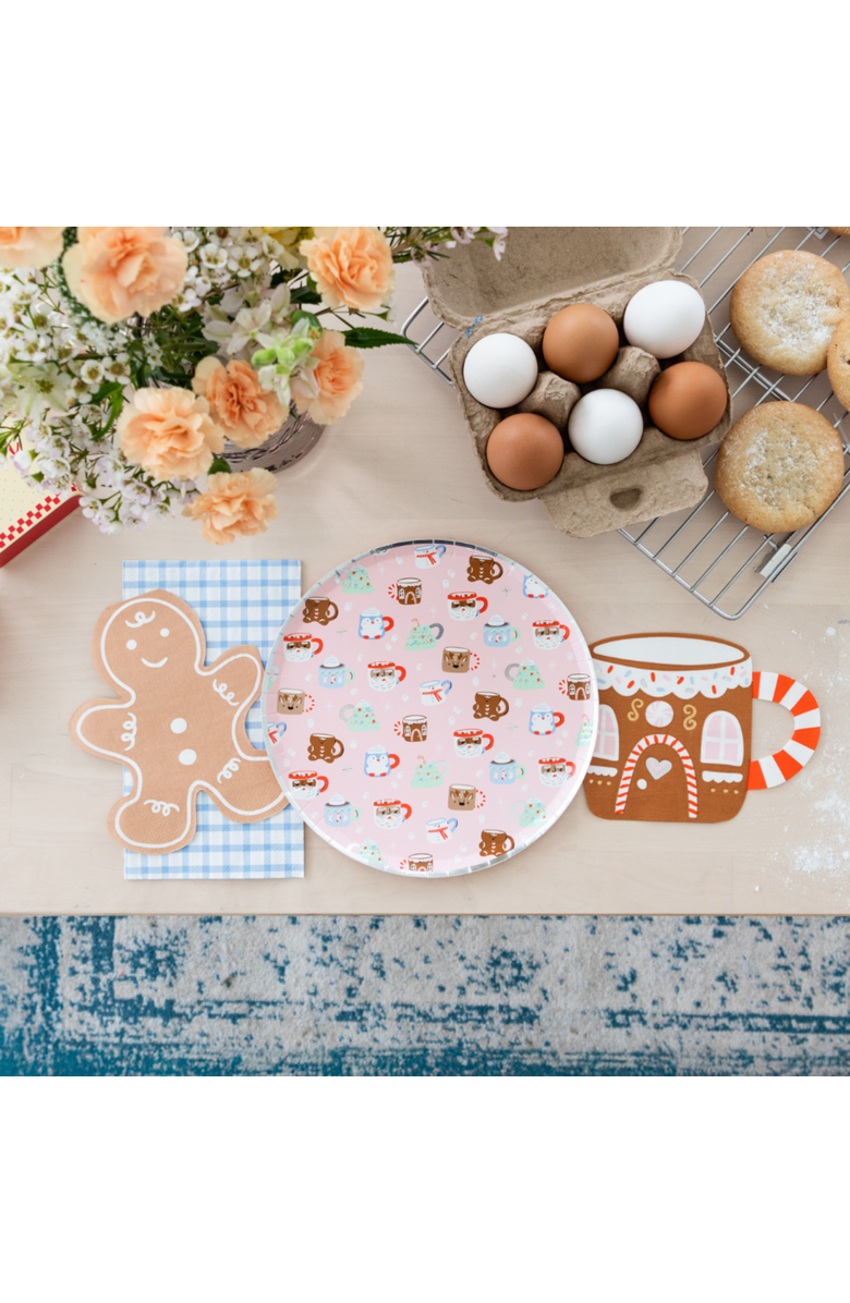 Daydream Society Baking Spirits Bright Gingerbread House Christmas Mug Large Napkins, Alternate, color, Assorted Pre-Pack