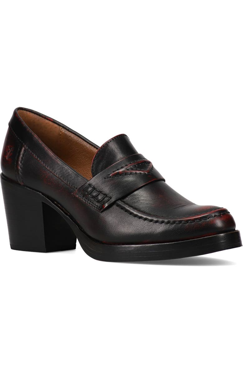 Frye Jean Stacked Heel Loafer, Main, color,