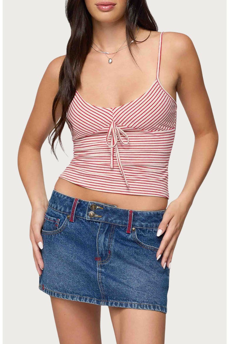 Tova Stripe Camisole, Main, color, RED-AND-BEIGE
