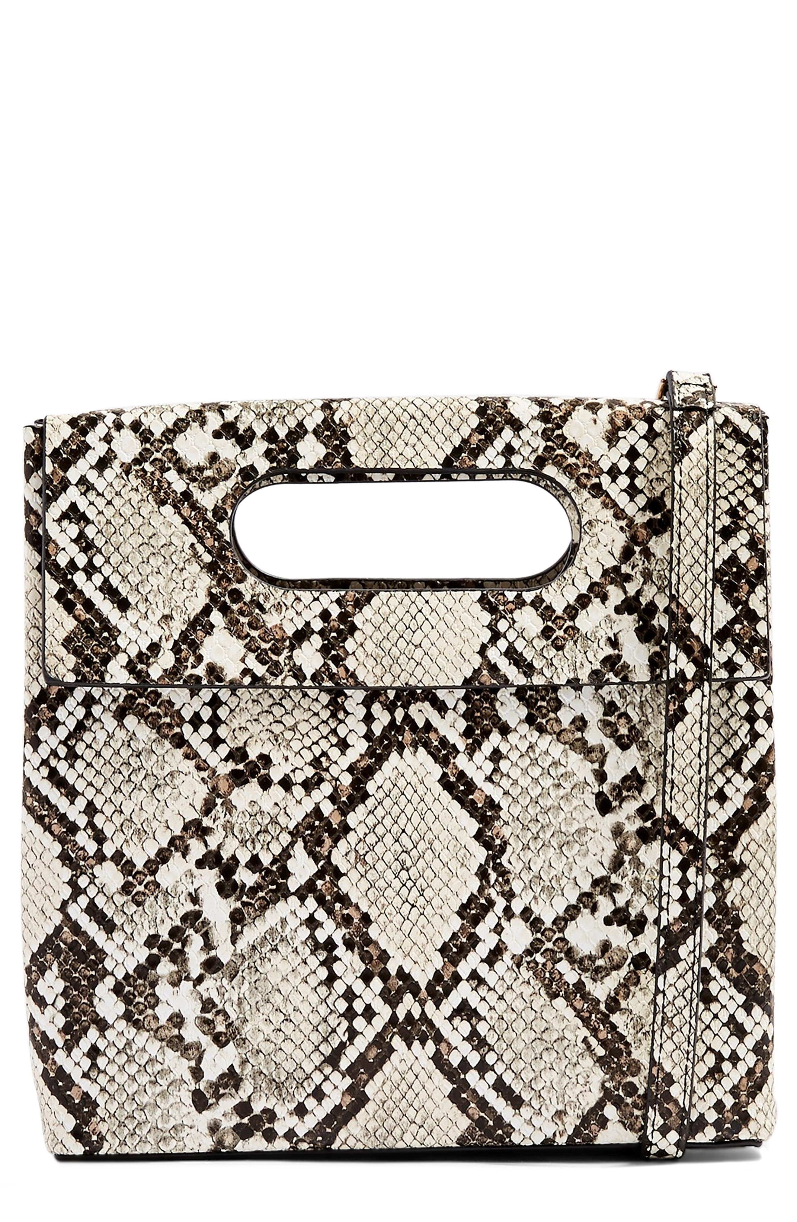 Topshop Gem Flap Handle Grab Bag, Main, color, 