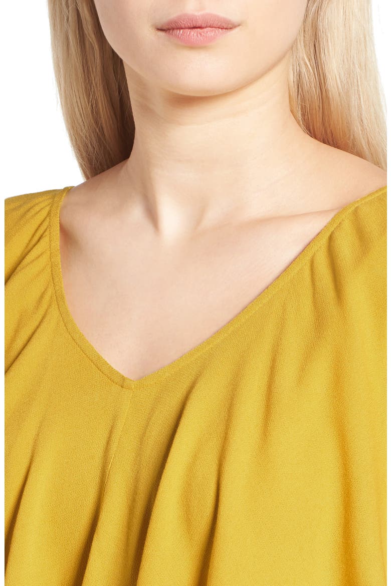 Ruffle Top, Alternate, color, OLIVE CURRY