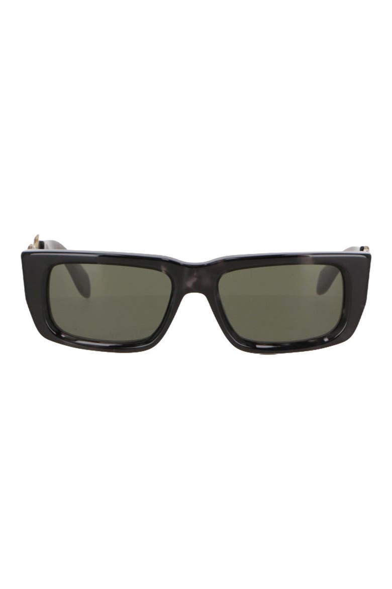 Milford Rectangular Sunglasses, Main, color, BLACK HAVANA GREEN