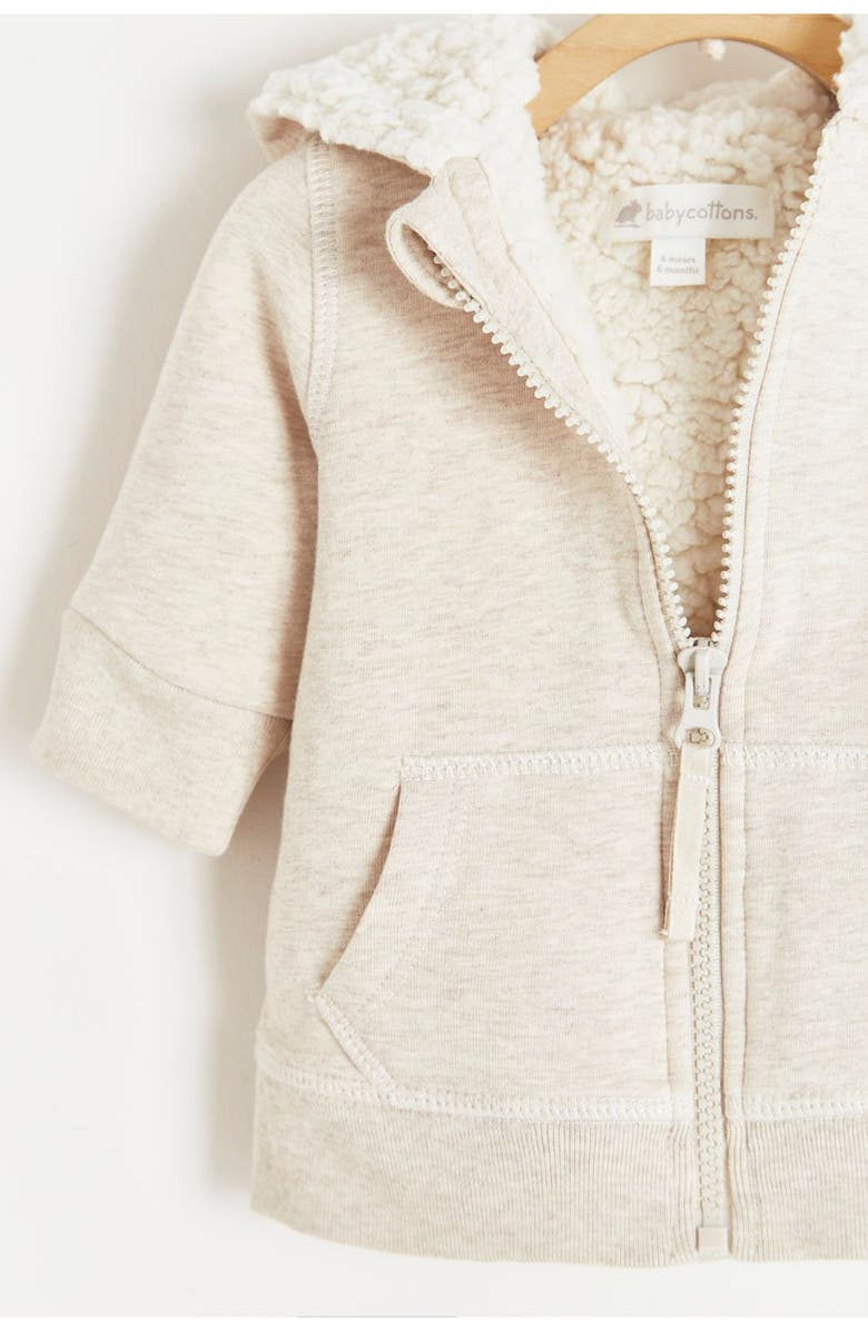 Babycottons Mundi Fleece & Teddy Fleece Hoodie, Alternate, color, 