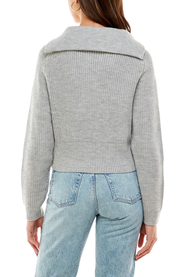 Nelle Half Zip Pullover, Alternate, color, HEATHER GREY