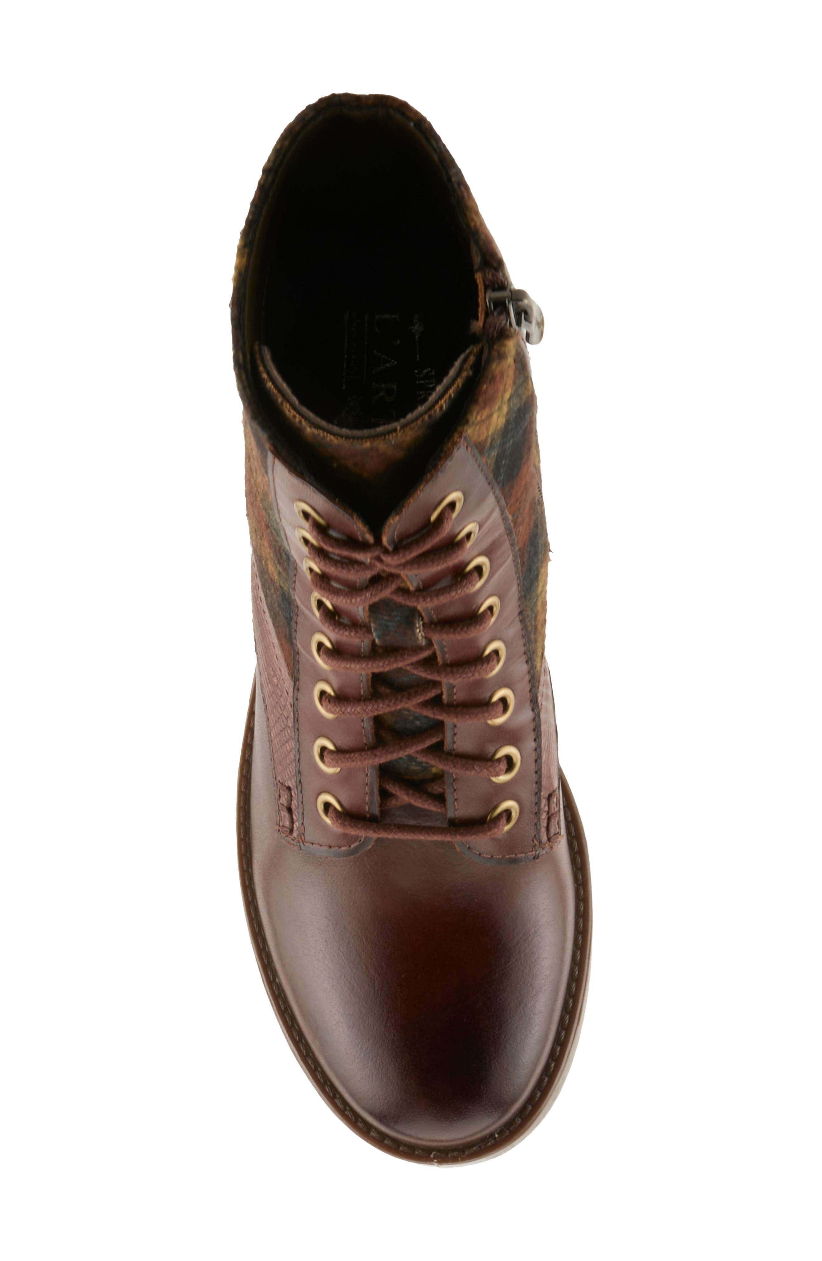 Marty Combat Boot, Alternate, color, BROWN MULTI
