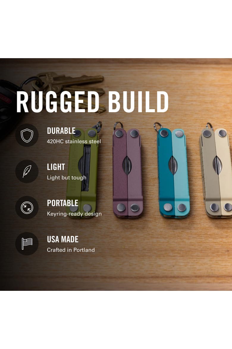 Micra, Keychain Multi-tool with Grooming Tools, Mini Pocketknife for Everyday Carry (EDC), Hobbies & Outdoors, Built in the USA, Alternate, color, Heathered Blush