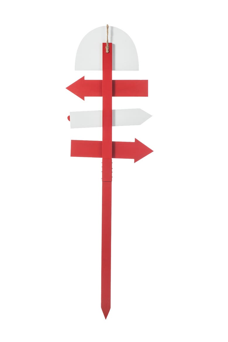 41.75"H Valentine's Wooden Rainbow Word Sign Yard Stake, Alternate, color, Red
