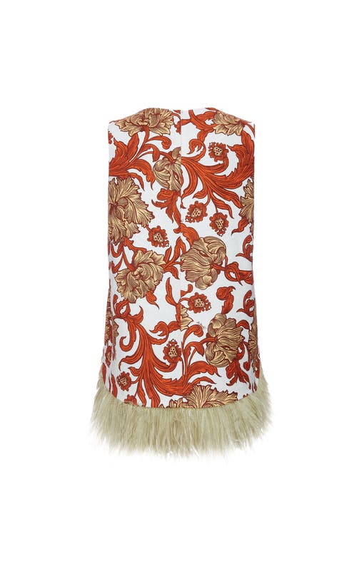 Shop La Doublej La Scala Top With Feathers Reef White