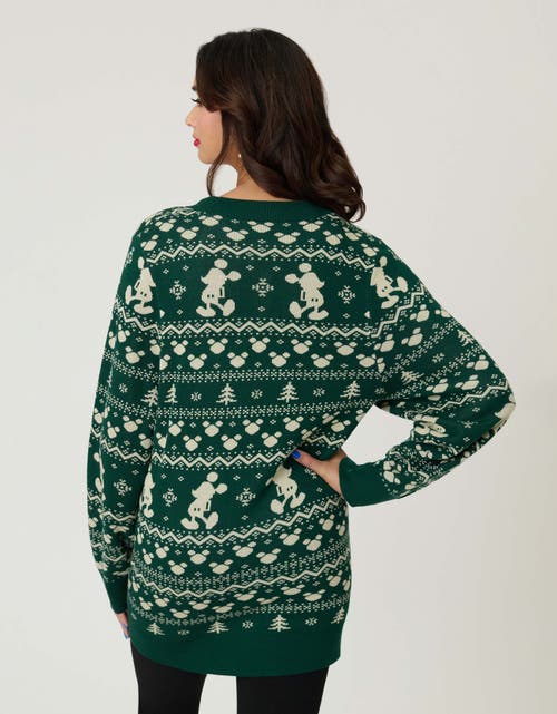 Unique Vintage Printed Knit Long Cardigan In Green
