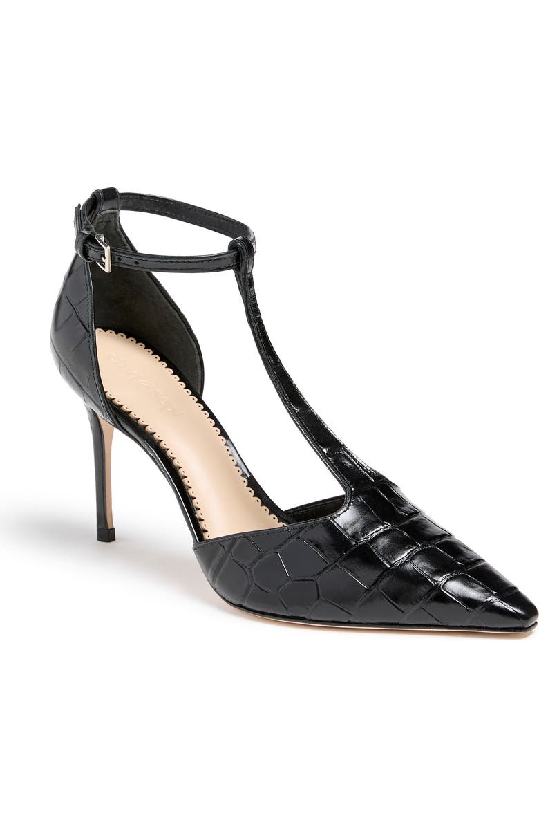 Cinq à Sept Clara T-Strap Pump, Main, color, Black