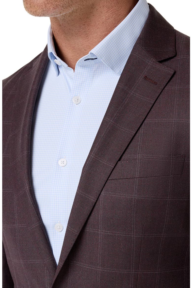 Lavelle Wool Blazer, Alternate, color, MERLOT TATTERSALL