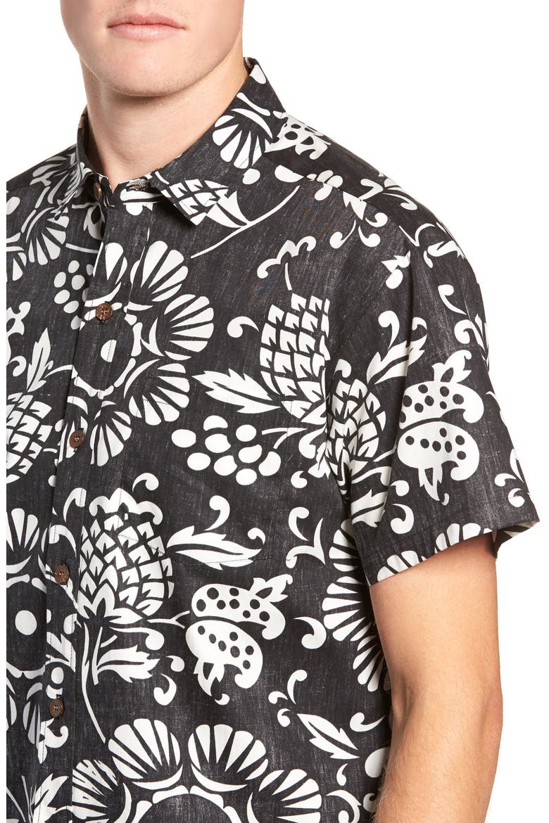 Duke's Pareo Trim Fit Sport Shirt, Alternate, color, BLACK