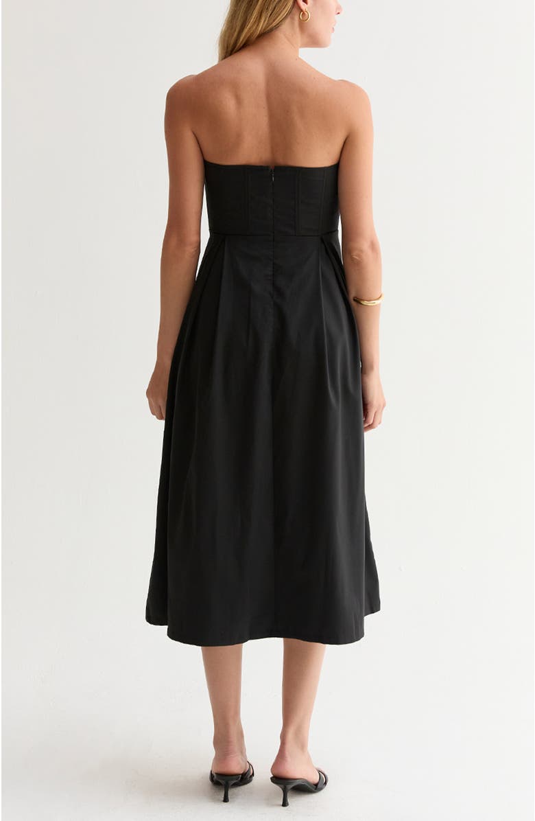 CRESCENT V-wire Modal Blend Midi Dress, Alternate, color, Black