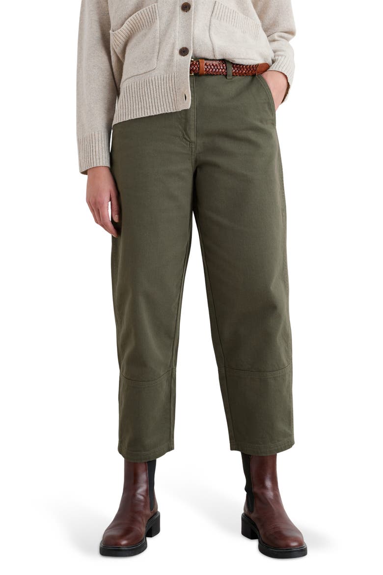 Painted Forms Ankle Barrel Leg Organic Cotton Pants, Main, color, NORI
