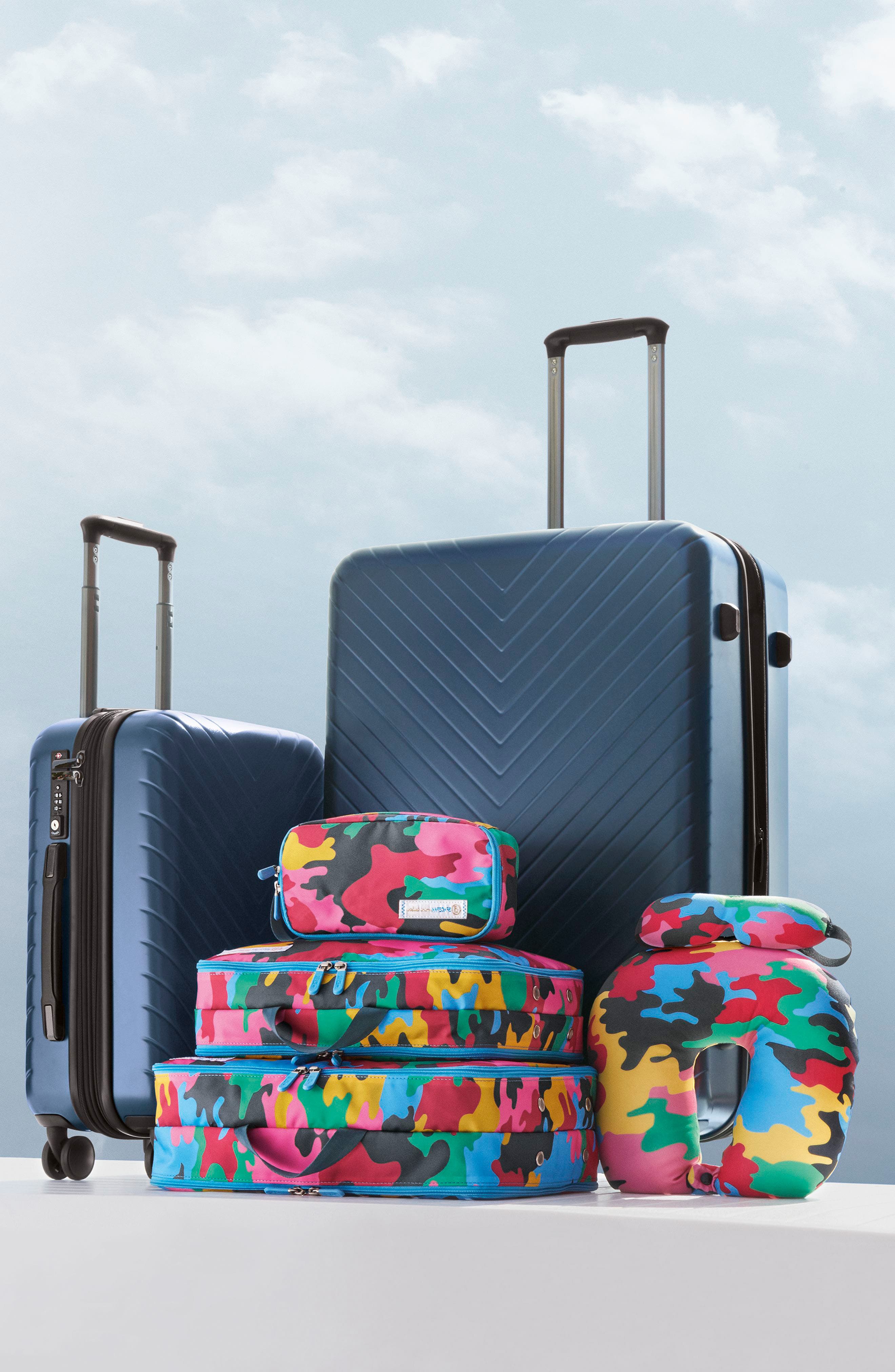 Nordstrom Chevron 29-Inch & 20-Inch Spinner Luggage Set, Alternate, color, 