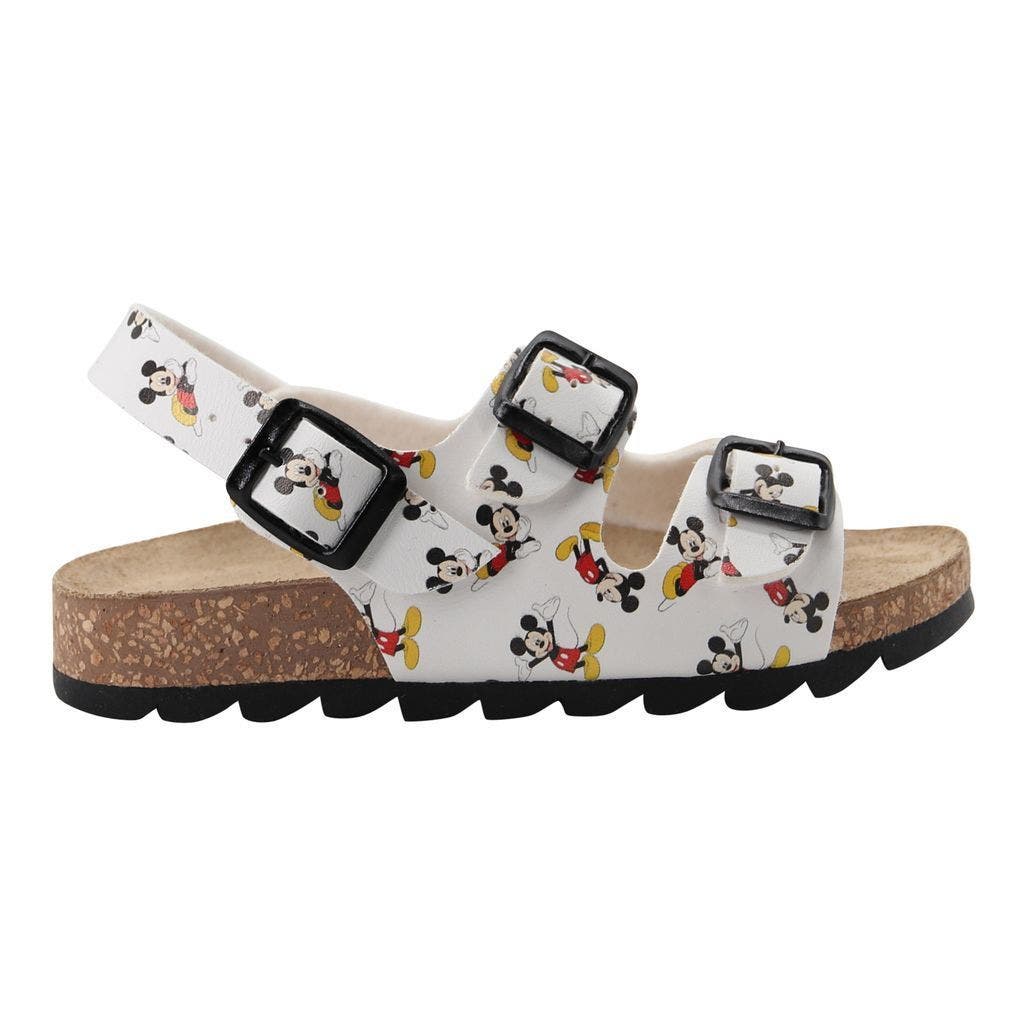 Master of Arts All Over Mickey Print Sandals, Alternate, color, White