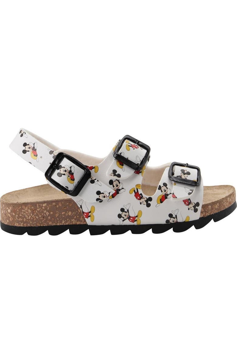 Master of Arts All Over Mickey Print Sandals, Alternate, color, White