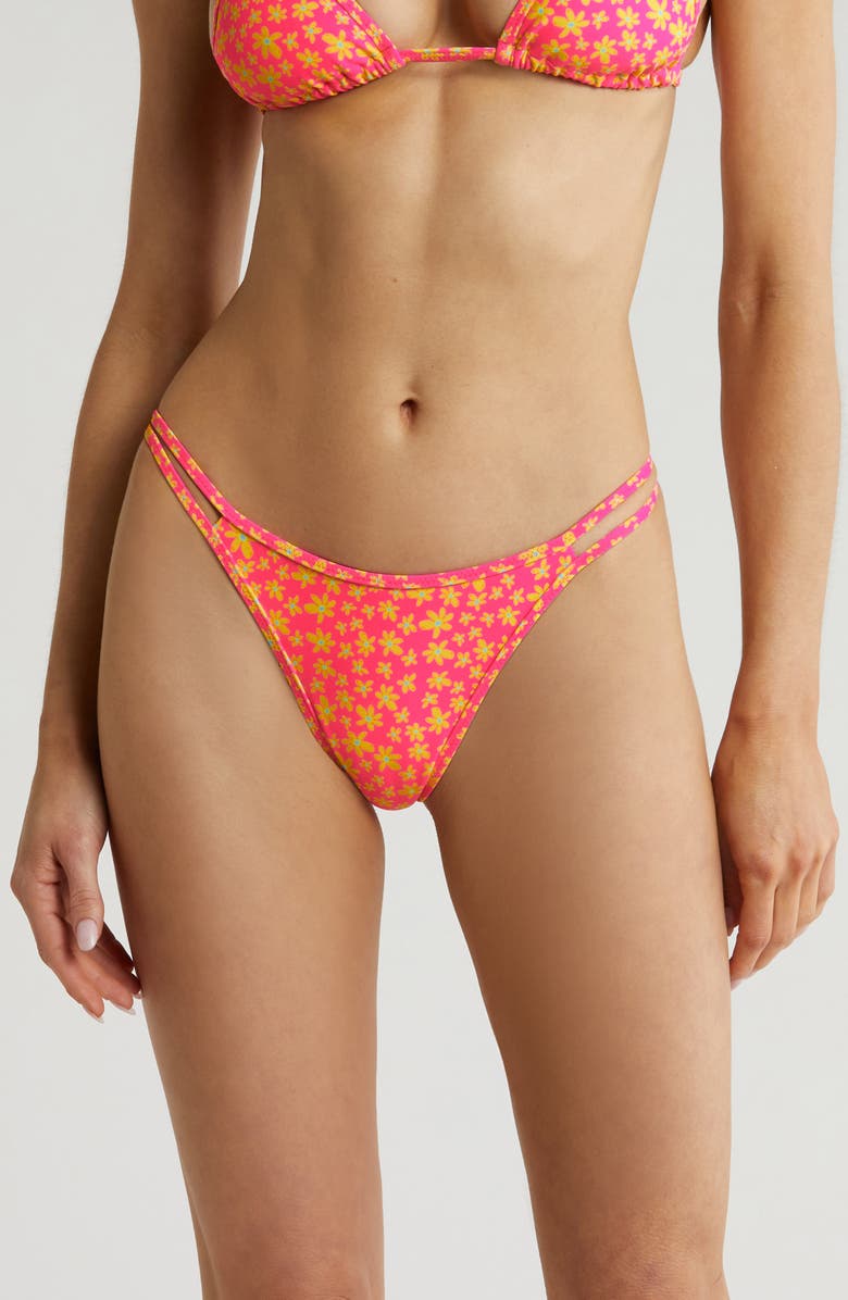 Kulani Kinis Strappy Cheeky Bikini Bottoms, Main, color,