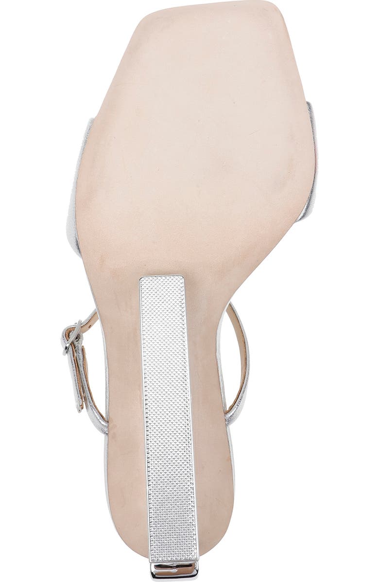 Badgley Mischka Collection Luna Wedge Slide Sandal, Alternate, color, Silver Metallic