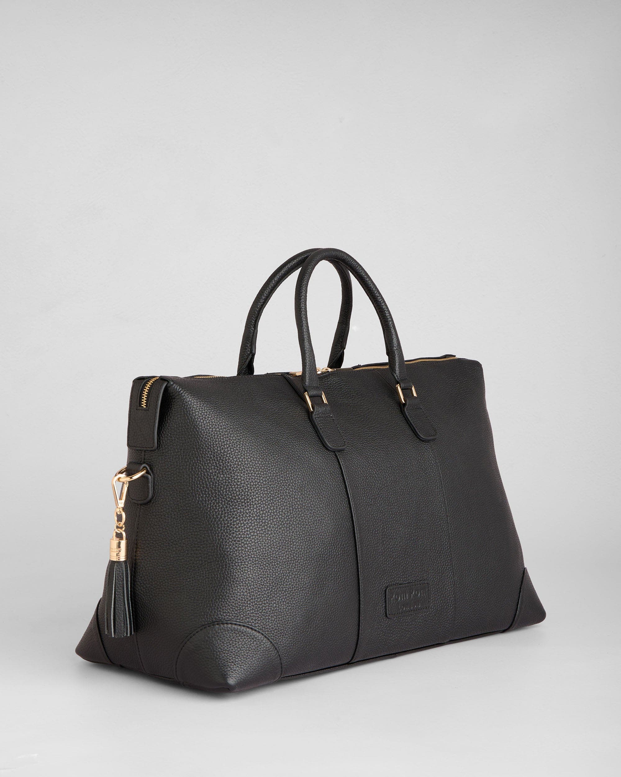 Pom Pom London Weekend Bag, Main, color, Black