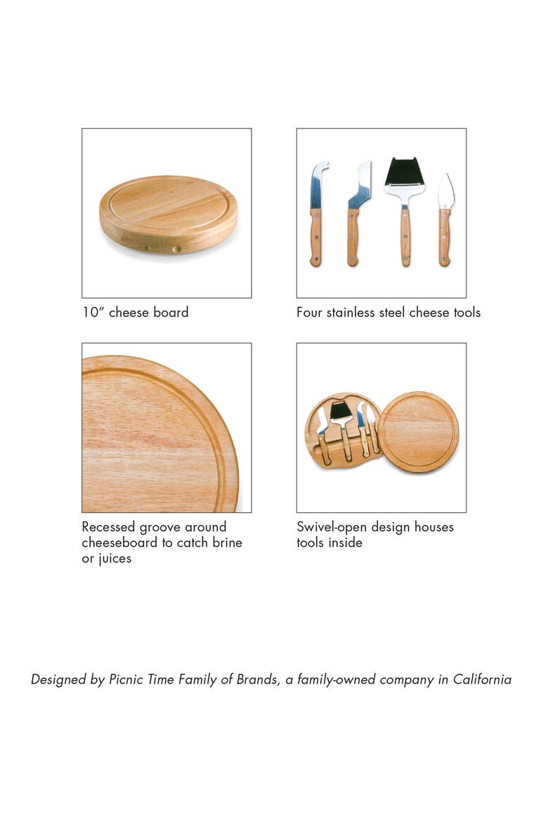 x Disney® Mickey & Minnie Mouse Swivel Cheese Board & Tools Set, Alternate, color, BROWN