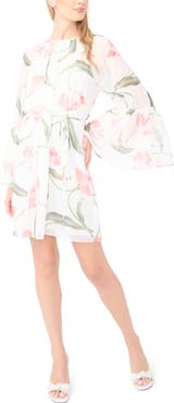 Ted Baker Efia Floral Print Long Sleeve Minidress