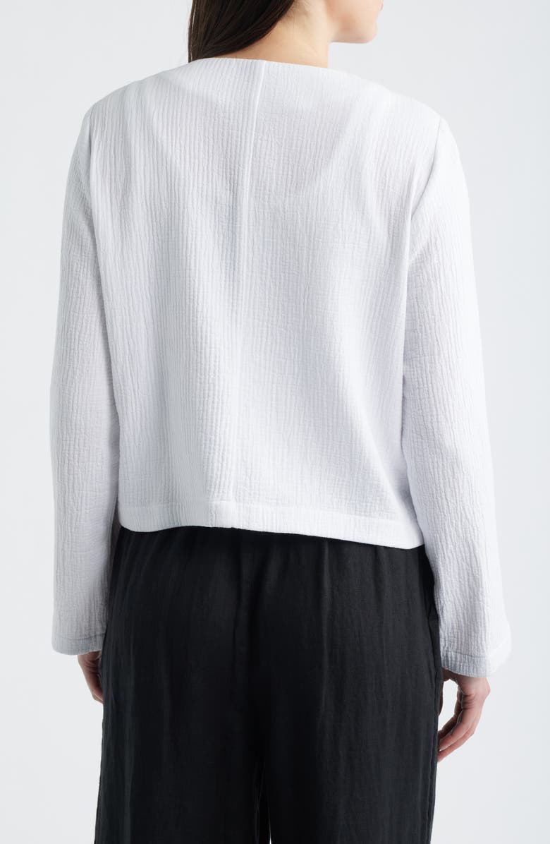 Eileen Fisher Organic Cotton Gauze Jacket, Alternate, color, White