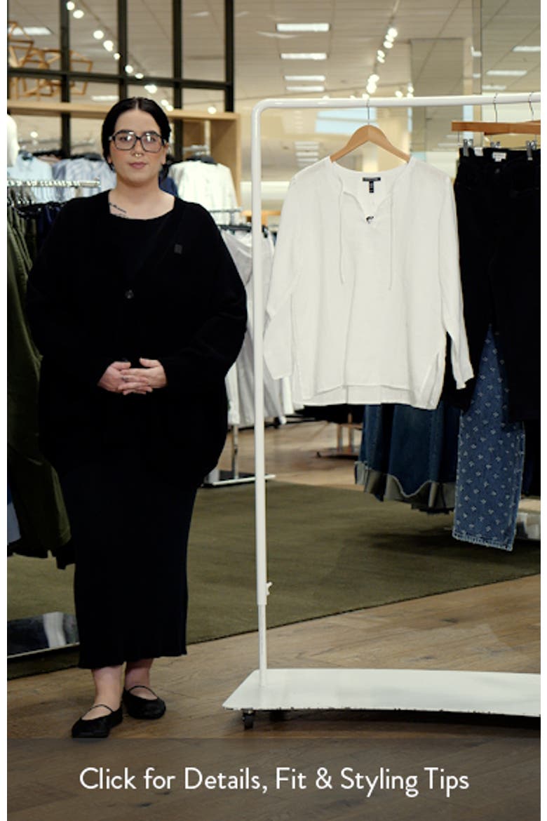 Split Neck Organic Linen Top video