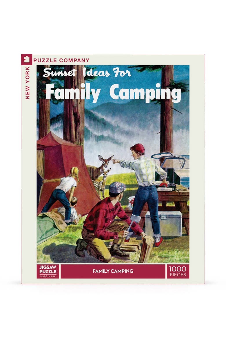 NEW YORK PUZZLE COMPANY Family Camping 1000 Piece Puzzle, Main, color, NO COLOR