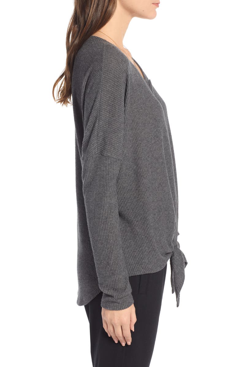 Treasure & Bond Tie Front Henley, Alternate, color, 