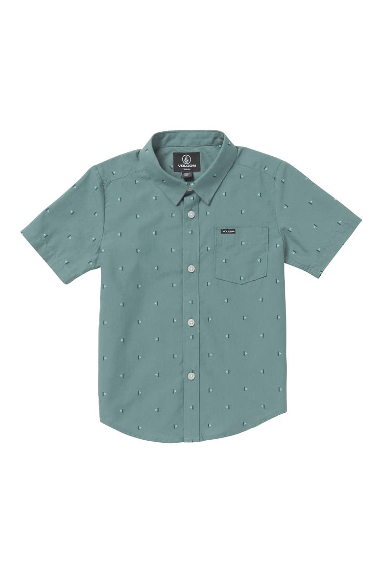 Kids' Mistere Short Sleeve Button-Up Shirt, Main, color, SERVICE BLUE