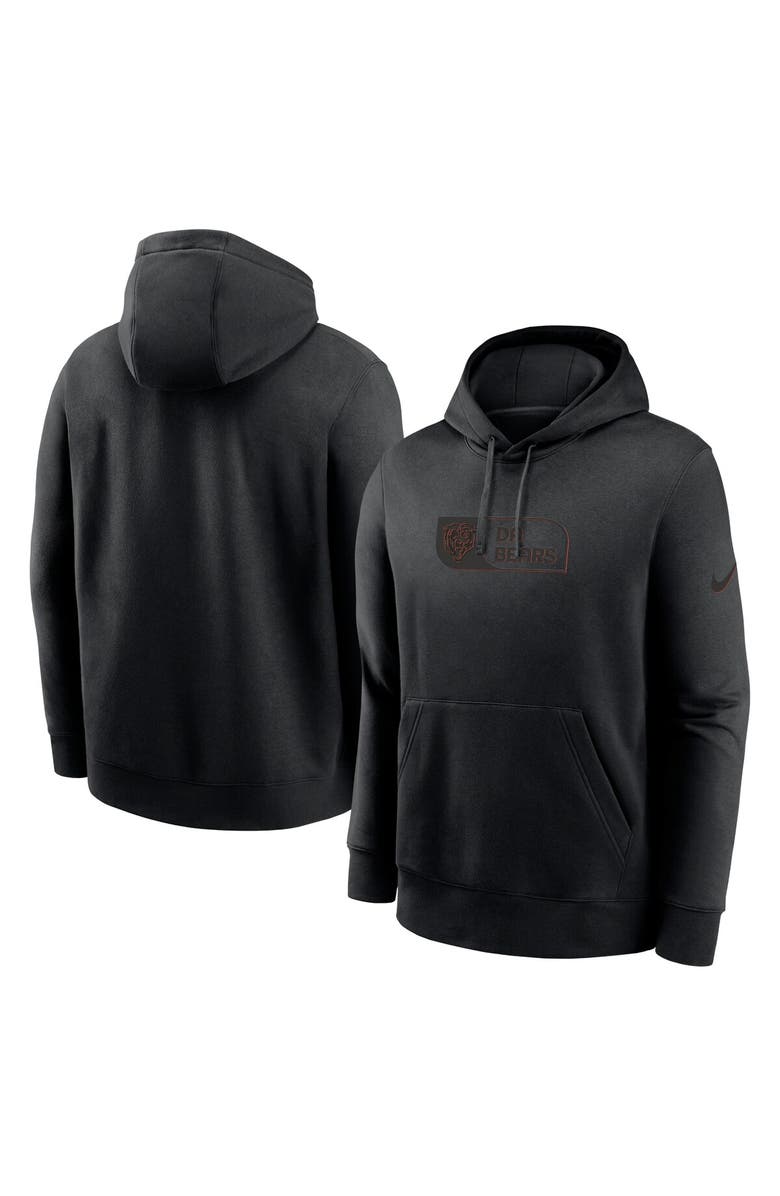Nike Men's Nike Black Chicago Bears Edge Pack French Terry Club Pullover Hoodie, Main, color, 