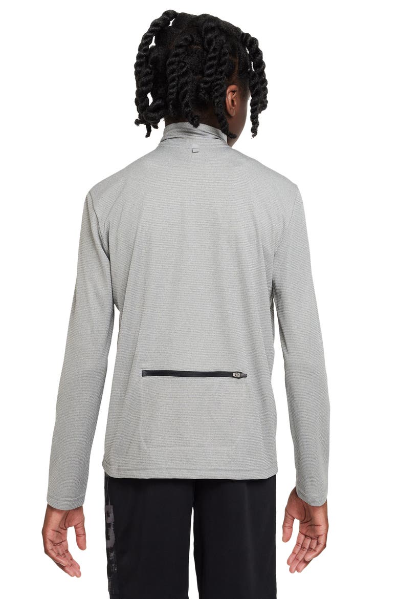 Kids' Dri-FIT Pullover, Alternate, color, HEATHER/ SILVER