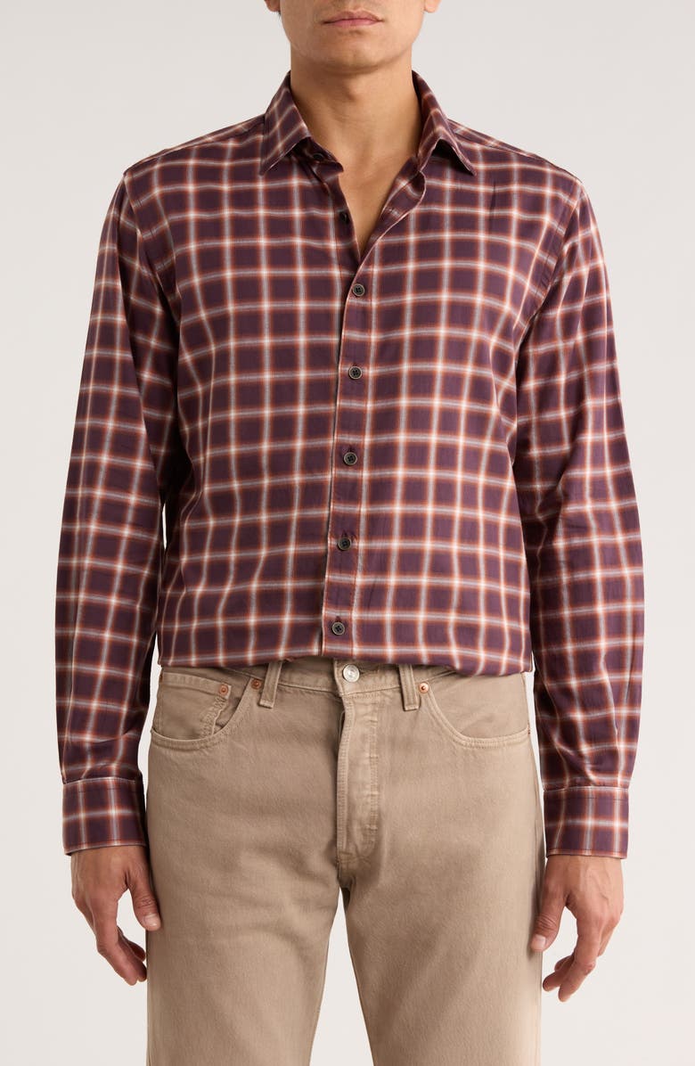 Rodd & Gunn Wattle Downs Long Sleeve Sports Fit Button-Up Shirt, Main, color, Bordeaux