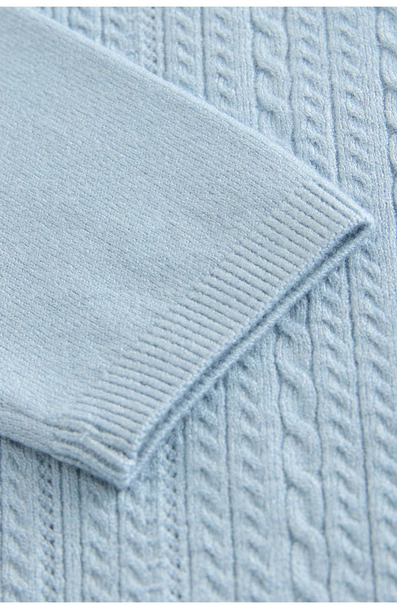 NEXT Kids' Cable Polo Sweater, Alternate, color, Blue