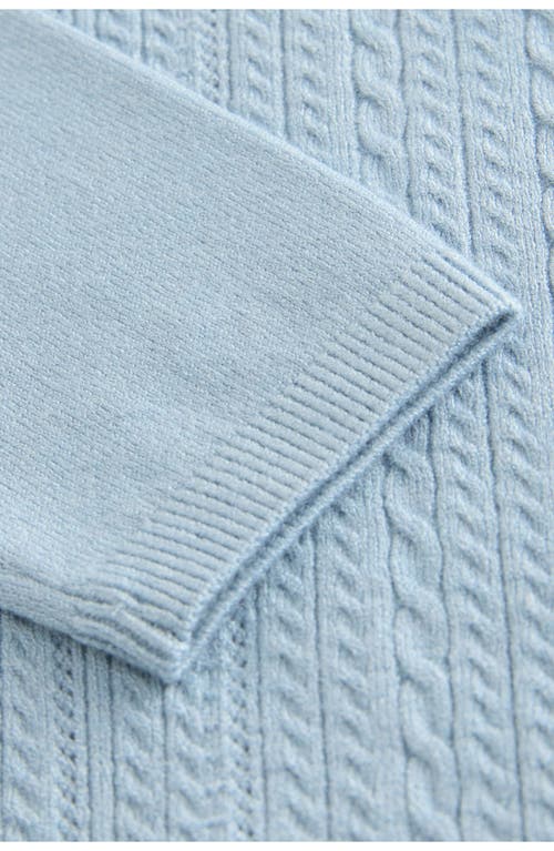 Next Kids' Cable Polo Sweater In Blue